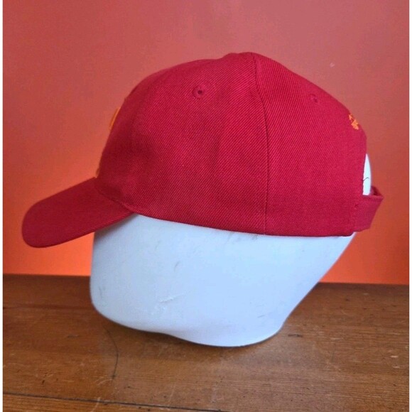 Vtg Nos Red Harley Davidson Embroidered Chopper Baseball Cap NWOT Hook & Loop - Picture 4 of 7